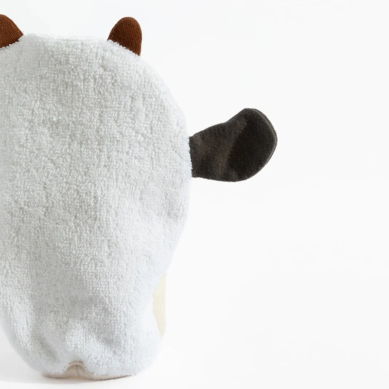 Living Textiles Organic Bath Mitt - Tractor Ride/Cow - Image 3