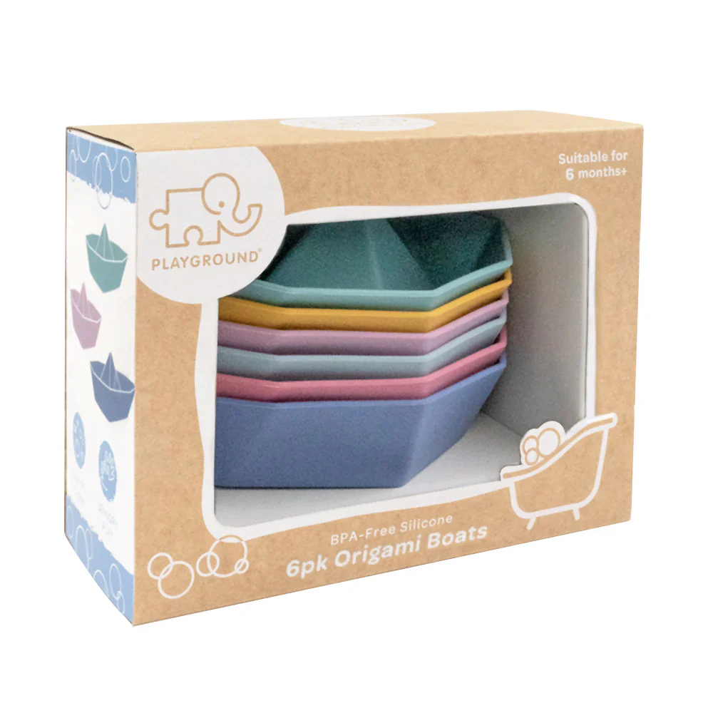 Playground Silicone Origami Bath Boats 6 Pack - Image 4